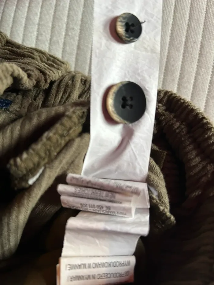 Pantalon droit velours côtelé kaki Kiabi - photo numéro 7