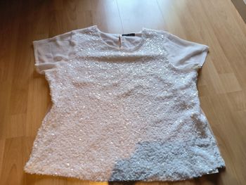 Blouse blanche à strass Atmosphère taille 46