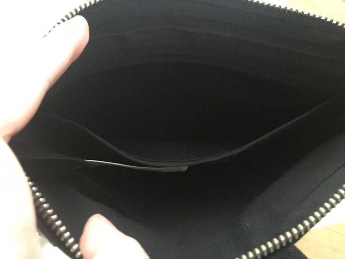 Pochette en cuir doré bleu beige Zign - photo numéro 5
