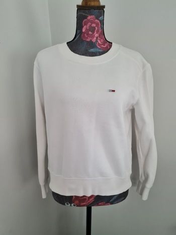 Sweat blanc tommy hilfiger