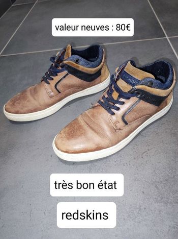 Chaussure redskins marron et bleues