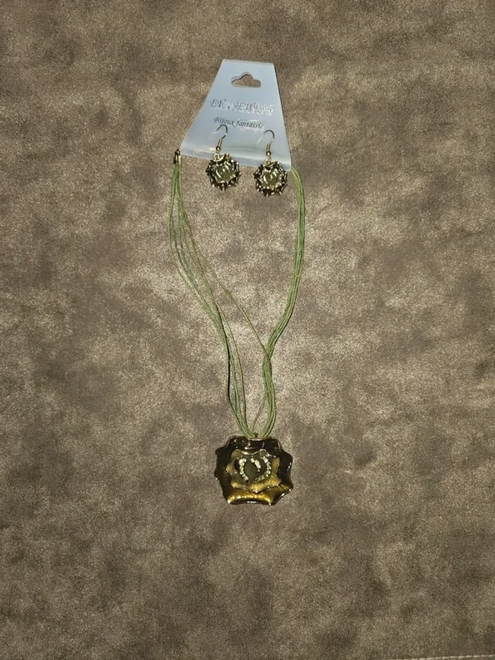 Eva jewels - Bijoux fantaisie vert - Taille 22cm