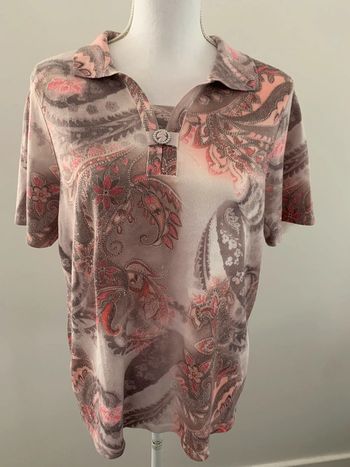 Blouse à fleurs baroque Vintage T46