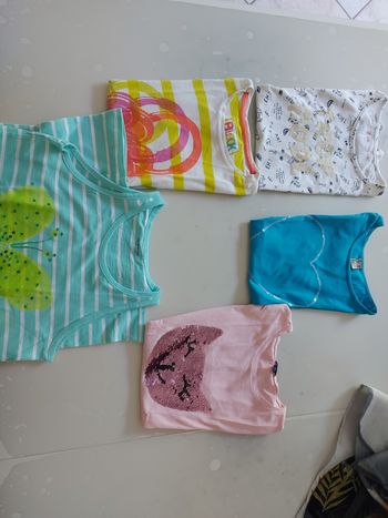 5 tee shirts manches courtes 12 ans