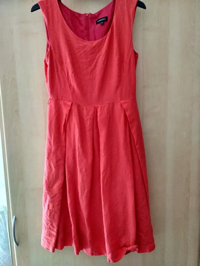 Robe saumon Caroll T38
