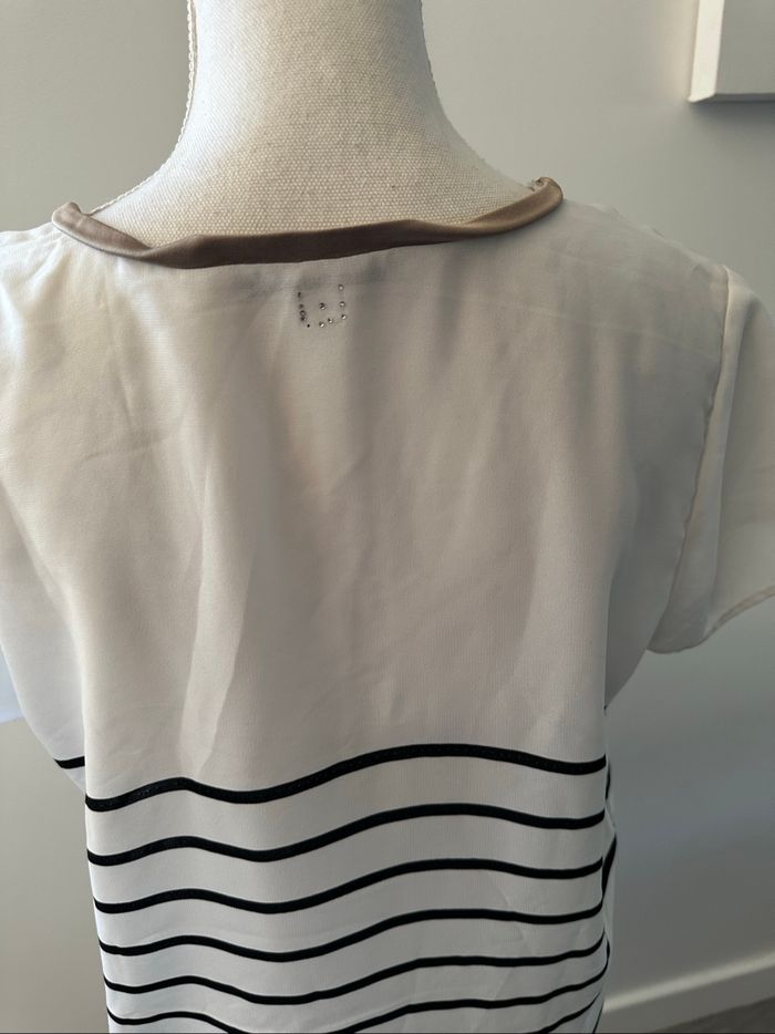 Blouse marinière noire et blanche Liu Jo T40 L - photo numéro 6