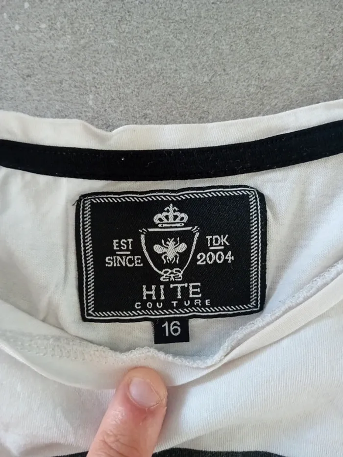 Maillot Manche Longue Blanca Motif abeille taille 16 ans - photo numéro 2