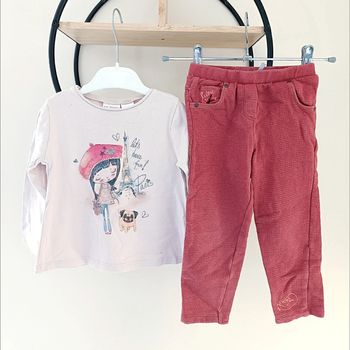 23 24 mois 2 ans ensemble Teeshirt Zara et pantalon orchestra