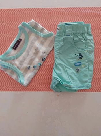 Ensemble short body ébardeur Sergent Major 9 mois