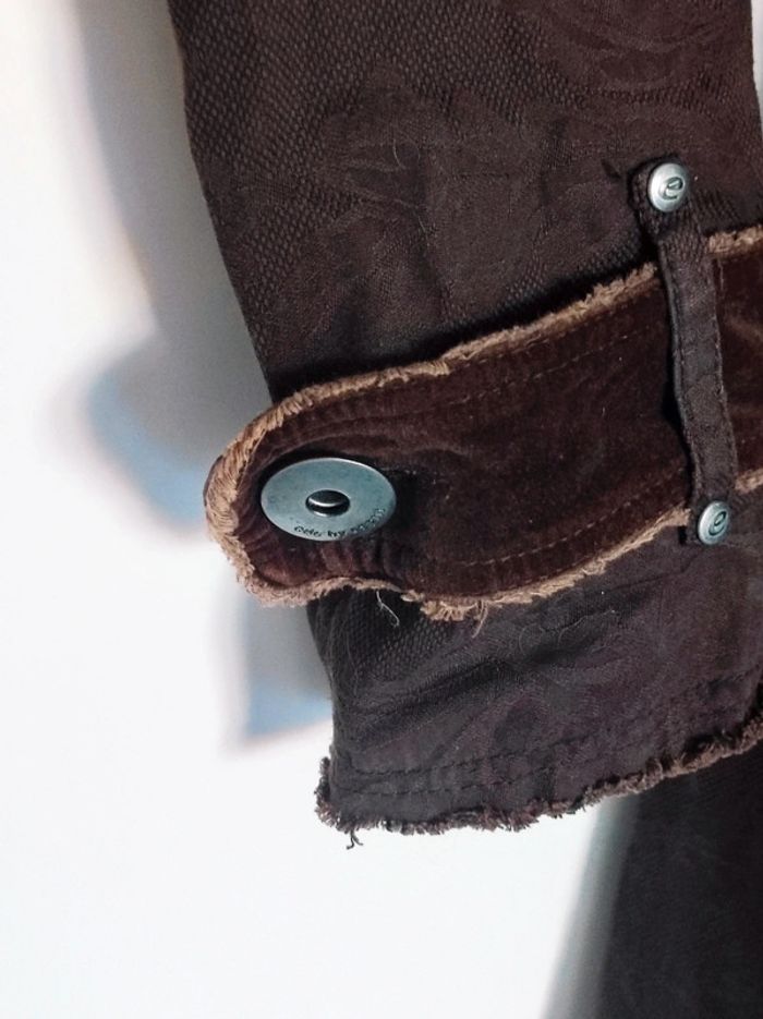 Long manteau marron y2k vintage officier/ EDC by Esprit - 38/M à 40/L - photo numéro 11