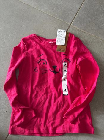 T-shirt rose chat
