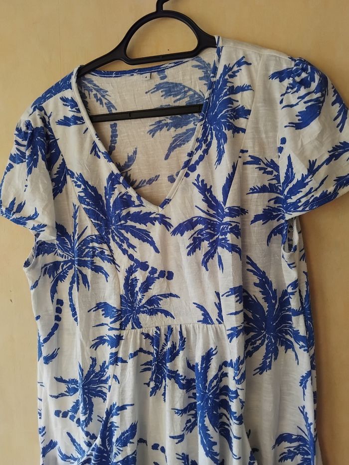 Robe motif fleur bleu - photo numéro 4