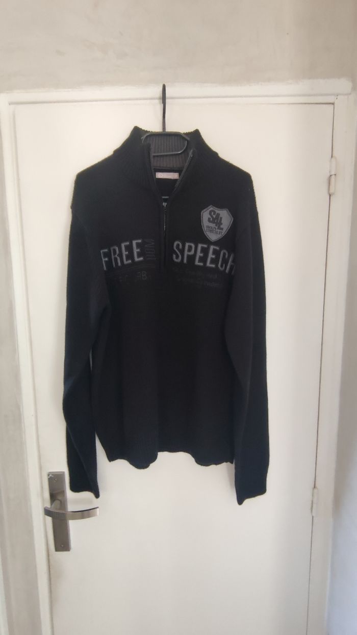 pull homme zippé taille XL couleur noir marque tout simplement - photo numéro 10