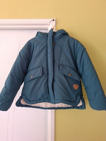 Manteau doudoune bleu