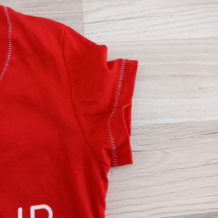 T-shirt femme imprimé rouge à col en V Complices taille M - photo numéro 4