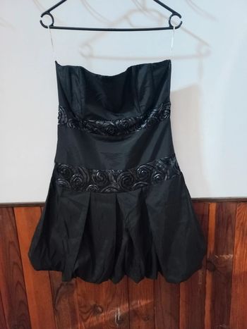 Robe bustier noire bas ballon