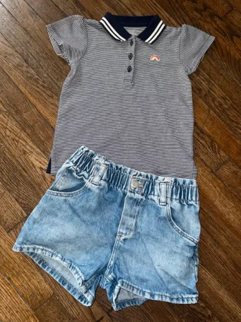 polo monoprix et short H&M 4 ans