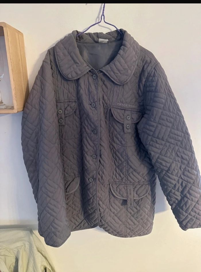 Veste matelassé pierre balmain vintage grise