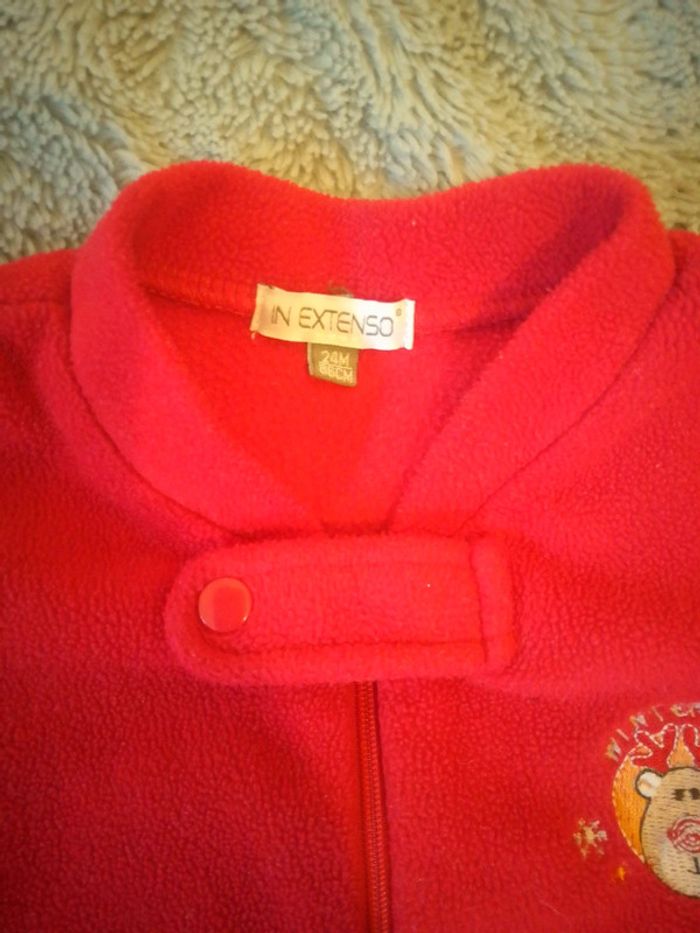 Pyjama polaire rouge en 2 ans - photo numéro 3