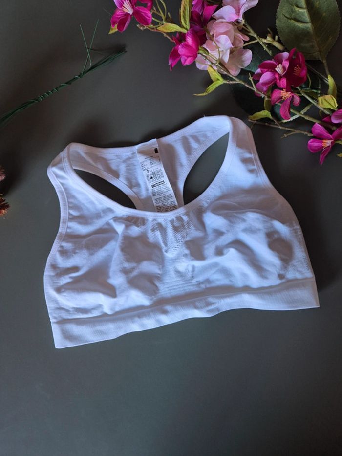 Brassière de sport blanche, taille xl, decatlon - photo numéro 2