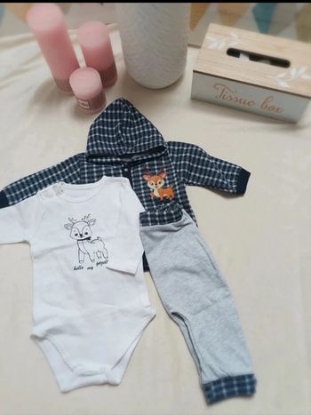 Ensemble trois pièces fille 12 mois