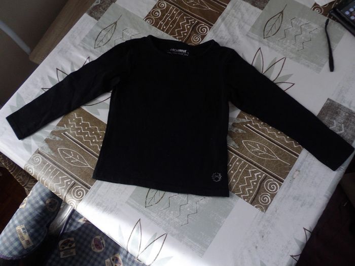 T-shirt manches longues noir Orchestra Taille 4 ans