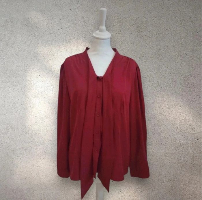 Chemise légère et fluide manches longues rouge XL - photo numéro 2