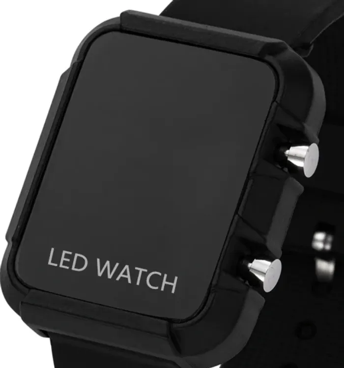 Montre-bracelet à cadran carré LED, montres numériques pour femmes et hommes enfant - photo numéro 2