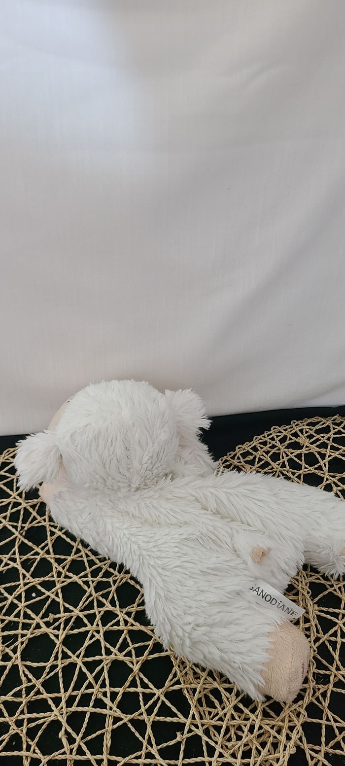 Peluche mouton SANODIANE blanc beige poche ventre - photo numéro 5