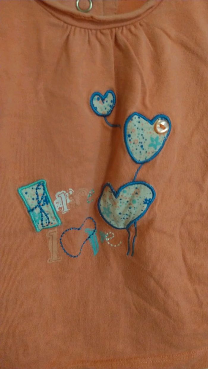 Maillot manches longues taille 9 mois (71cm) marque Vertbaudet en très bon état - photo numéro 3