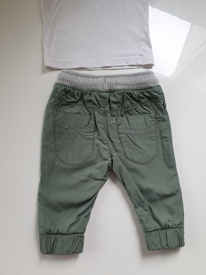 Ensemble tee-shirt + pantalon Kaki 3 mois - photo numéro 3