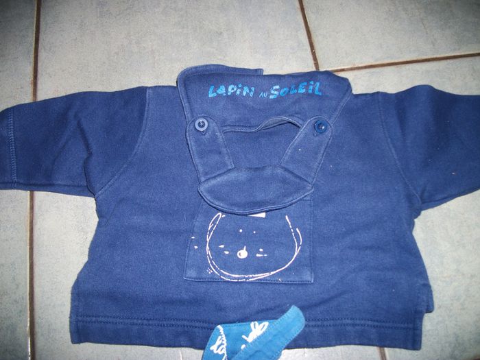 gilet garçon lapinou 6 mois eliane et lena - photo numéro 2