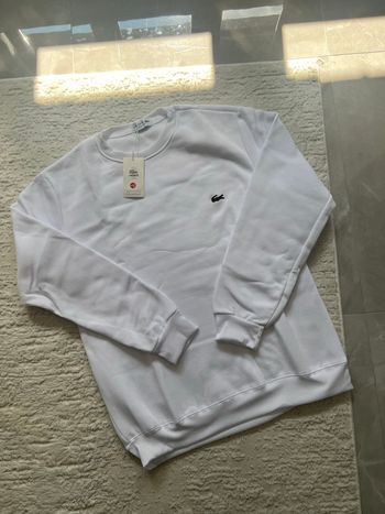 Pull Lacoste blanc taille L neuf avec étiquette