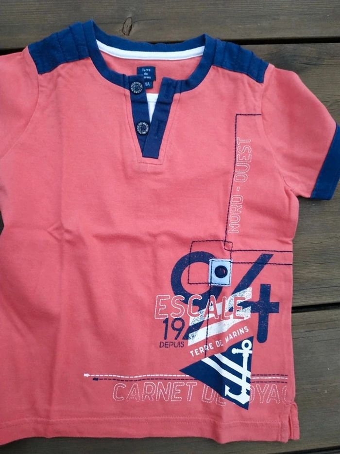 T-shirt manches courtes Terre de marins 4 ans - photo numéro 4