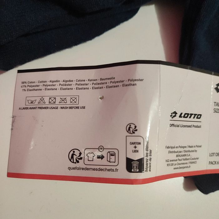 Lot de 6 paires de chaussettes grises et noires pour homme de pointure 39-42, Lotto - photo numéro 4