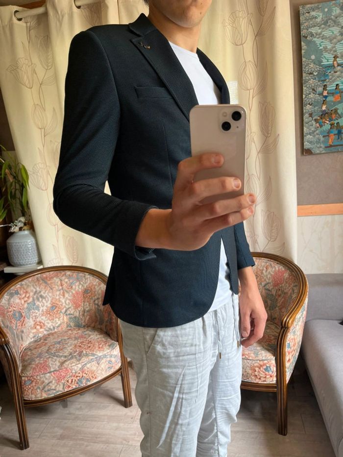 Veste blazer bleu marine, qualité, old money chic tendance élégance, Italie - photo numéro 2