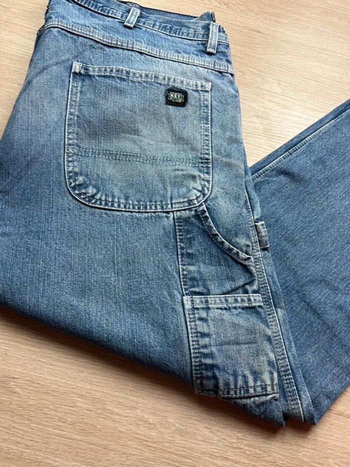 Jean Vintage KEY Carpenter W38 L29 – 100% Coton – Made in Mexico - photo numéro 5