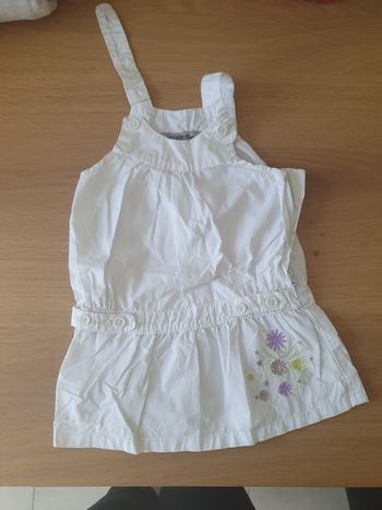 Tunique/ robe blanche 6 mois