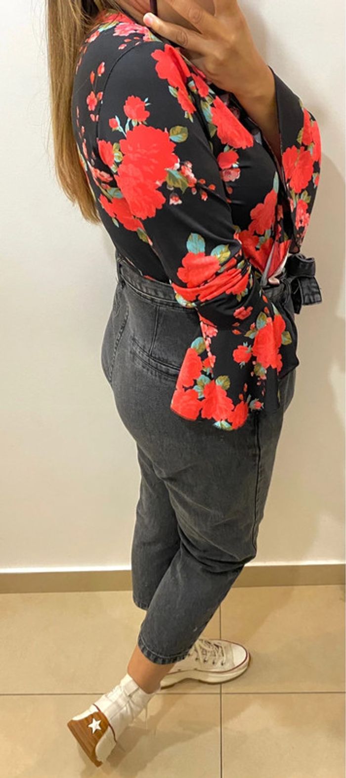 Cache Coeur Imprimé Fleurs Taille - photo numéro 6