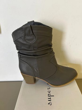 Bottines talons grises
