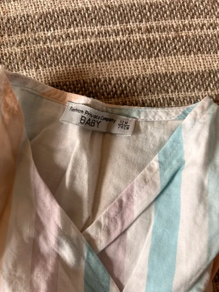 Robe et bloomer rayures multicolore - photo numéro 3