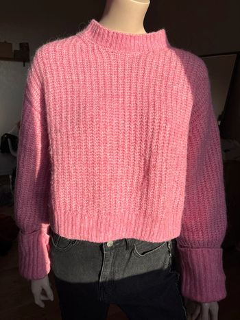 Pull en maille rose