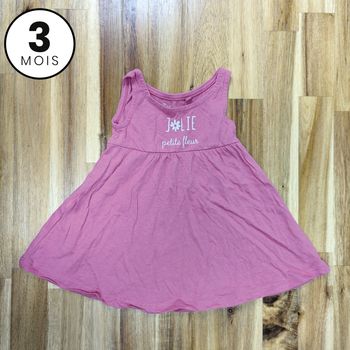 Robe légère rose - 3 mois