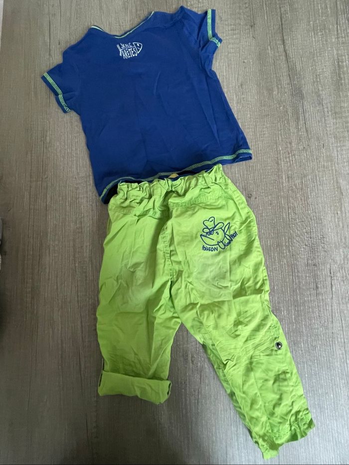 Ensemble t-shirt + bermuda 18 mois - photo numéro 2