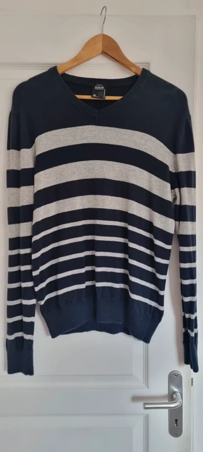 Pull homme rayé