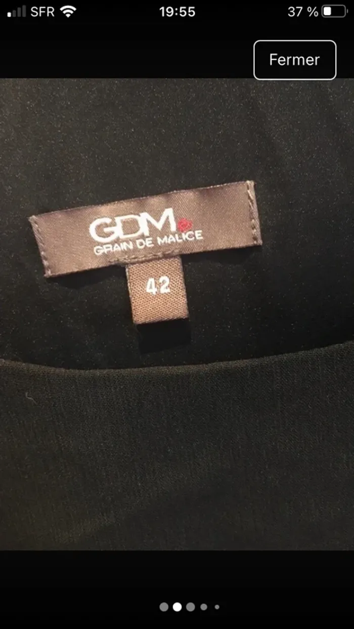 Superbe robe noire en 42 de la boutique Grain de Malice en excellent état proche du neuf - photo numéro 3