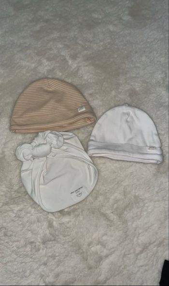 Lots de 3 bonnets 