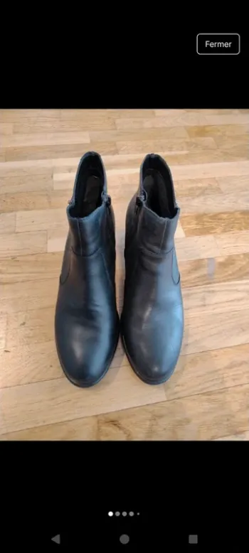 Bottines en cuir