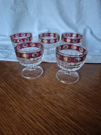 5 verres vintage