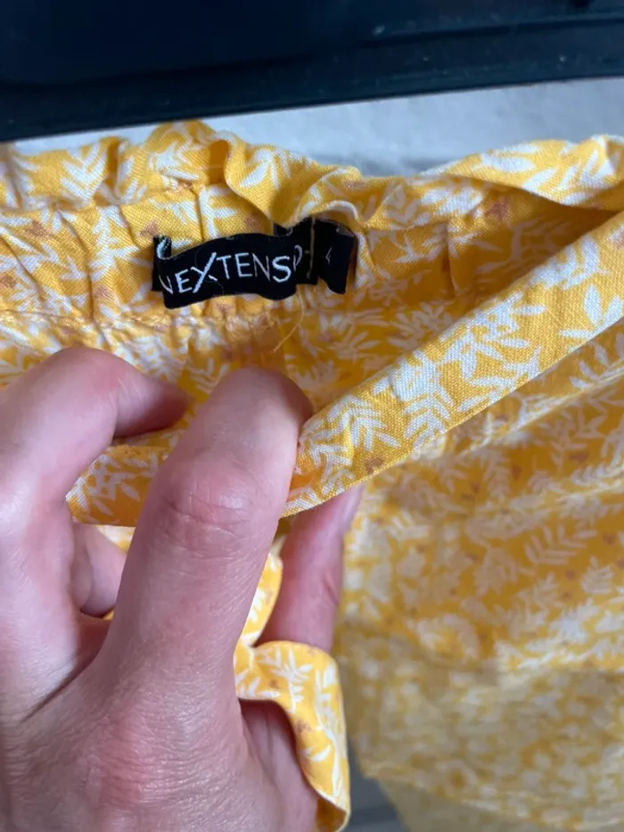 Pantalon fluide jaune fille 4 ans in extenso - photo numéro 3